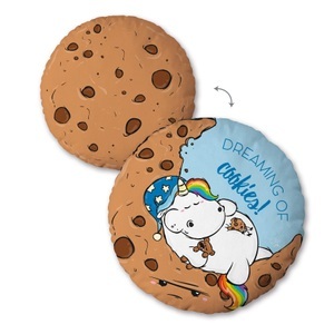 undefined, Herding Kissen Pummeleinhorn, gefüllt, Pummeleinhorn Dekokissen »Cookies«, mit schlafendem Pummeleinhorn