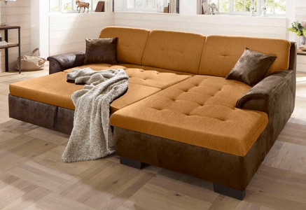 HOME AFFAIRE, Home affaire Ecksofa »Bergen«, wahlweise mit Bettfunktion, 