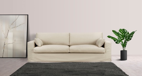 LeGer Home by Lena Gercke, LeGer Home by Lena Gercke 3-Sitzer »Sölve«, mit optischer Husse, weicher Sitzkomfort, LeGer Home by Lena Gercke 3-Sitzer »Sölve«, mit optischer Husse, weicher Sitzkomfort