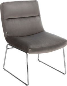 ANDAS, andas Sessel »Gil«, mit einem schönen chromfarbenen Metallgestell, mit einem pflegeleichten Samtvelours Bezug, in drei unterschiedlichen Farbvarianten, Sitzhöhe 47,5 cm, andas Sessel »Gil, Loungesessel Wohnzimmer,«, Samtvelours Bezug, in drei Farbvarianten, Sitzhöhe 47,5 cm