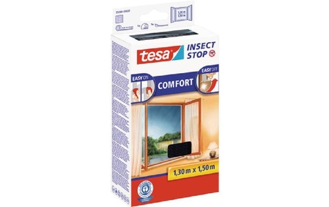 Tesa, tesa COMFORT 55388-00500-01 Fliegengitter (B x H) 130 cm x 150 cm Anthrazit 2 St., tesa Fliegengitter-Gewebe »- Set«