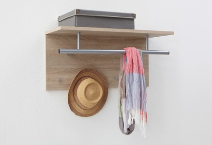 Diverse Hardware, FMD Wandgarderobe 72 x 29,3 x 34,5 cm Eichenoptik, FMD Garderobenpaneel »Spot«