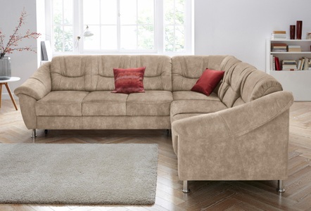 SIT&MORE, sit&more Ecksofa, sit&more Ecksofa »Salsa L-Form«, mit Federkern, wahlweise mit Bettfunktion