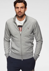 Gant, Gant Original Full Zip Cardigan grey melange, 