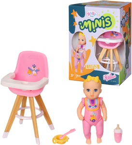 Baby Born, Baby Born Puppenhochstuhl »Baby born® Minis Hochstuhl«, inklusive Baby born® Mini Puppe