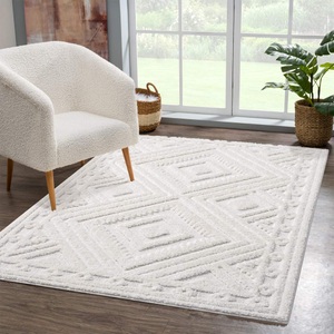 Carpet City, Carpet City Hochflor-Teppich »FOCUS777«, rechteckig, Boho-Teppich, Hochtief-Muster/ 3D-Effekt, für Wohnzimmer, Schlafzimmer, Carpet City Hochflor-Teppich »FOCUS777«, rechteckig, 20 mm Höhe, Boho-Teppich, Hochtief-Muster/ 3D-Effekt, für Wohnzimmer, Schlafzimmer