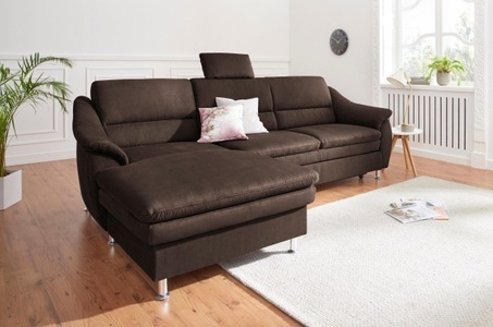 SIT&MORE, sit&more Ecksofa, sit&more Ecksofa »Cardoso L-Form«, mit Federkern, wahlweise mit Bettfunktion