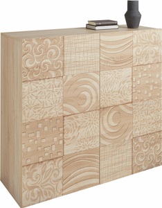 LC, LC Highboard »Miro«, INOSIGN Highboard »Miro«, Breite 121 cm mit dekorativem Siebdruck