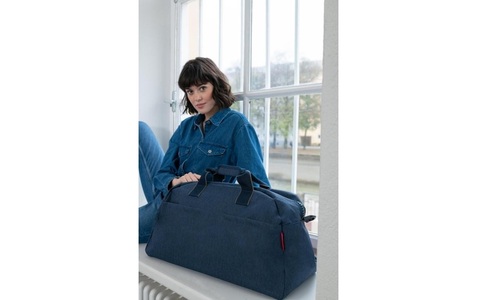 REISENTHEL, REISENTHEL® Kulturbeutel »Overnighter«, Reisenthel Reisetasche Overnighter Plus Herringbone Dark Blue