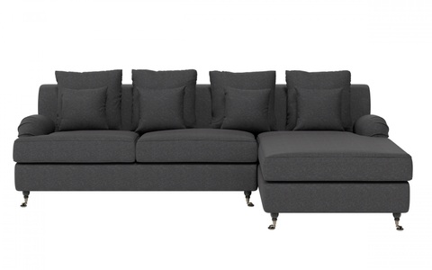 Guido Maria Kretschmer Home&Living, Guido Maria Kretschmer Home&Living Ecksofa »NORIN«, (2 St.), zwei Fussarten: vorne - Rollen, hinten - Holzfüsse, Guido Maria Kretschmer Home&Living Ecksofa »NORIN L-Form«, zwei Fussarten: vorne - Rollen, hinten - Holzfüsse