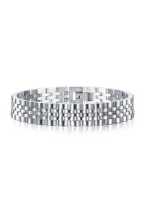 FIRETTI, Firetti Gliederarmband »Classic Steel, Glanz/matt«, Firetti Gliederarmband »Schmuck Geschenk Classic Steel/matt«