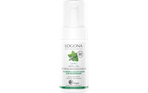 Logona, Logona Purify Logona Purify Mizellen Reinigungsschaum Bio-Minze & Salicylsäure aus der Weidenrinde 100.0 ml, LOGONA Gesichtspflege »Mizellen 10«