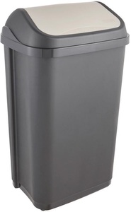 keeeper, keeeper Mülleimer »swantje«, 1 Behälter, robuster Abfalleimer, Made in Europe, keeeper Mülleimer »swantje, Abfallbehälter mit Schwingdeckel«, 1 Behälter, 50 l, Made in Europe, 38,5 x 29 x 66 cm