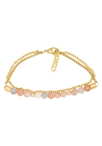 FIRETTI, Firetti Armband »2-reihig«, Made in Germany - mit Mondstein, 