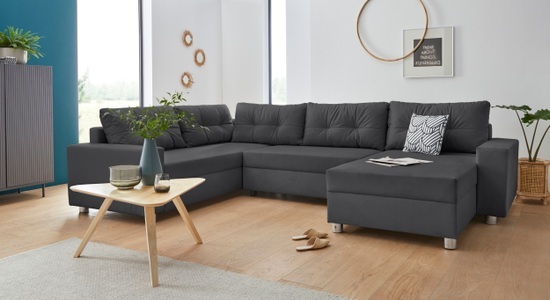 COLLECTION AB Wohnlandschaft, inklusive Federkern, wahlweise mit Bettfunktion und Bettkasten