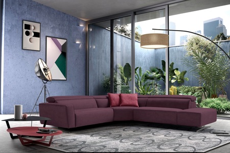 Egoitaliano Ecksofa »Stefanie«, mit Relaxfunktion und verstellbaren Kopfteilelementen