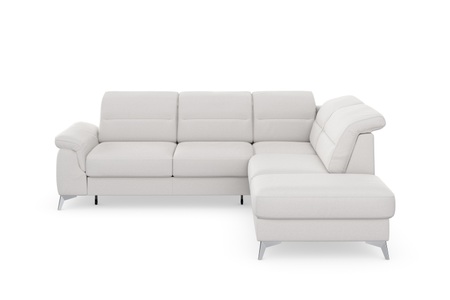 sit&more Ecksofa »Sinatra«, mit Ottomane, optional mit Kopfteilverstellung und Armteilfunktion oder Kopfteilverstellung, Armteilfunktion, Bettfunktion und Stauraum, chromfarbene Metallfüsse