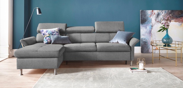exxpo - sofa fashion Ecksofa, inkl. Kopf- bzw. Rückenverstellung, wahlweise mit Bettfunktion und Bettkasten