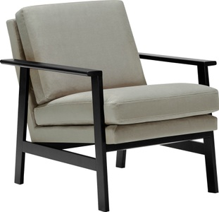 Lovi, LOVI Sessel »Pepper«, Gestell schwarz aus massiver Buche im Retro Style, 