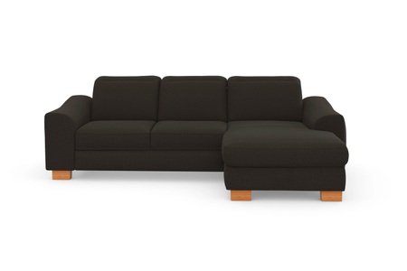 sit&more Ecksofa »Durness«, mit Federkern und hochwertigen Massivholzfüssen, wahlweise mit Kopfteilverstellung, Bettfunktion und Bettkasten oder mit Bettfunktion und Bettkasten