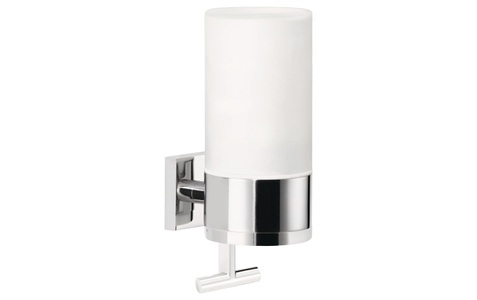Tesa, Tesa - DELUXXE Seifenspender Wandhalterung, inkl. Klebelösung, tesa Seifenspender-Set Deluxxe 230 ml, Silber/Weiss