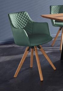 PREMIUM COLLECTION BY HOME AFFAIRE, Premium collection by Home affaire Armlehnstuhl »LISABON«, (Set), 2 St., Echtleder, mit Drehfunktion, Bezug aus Leder, das Gestell aus Eiche Massivholz geölt, Home affaire Armlehnstuhl »LISABON«, (Set), 2 St., Echtleder, mit Drehfunktion, Bezug aus Leder, Gestell aus Eiche Massivholz geölt
