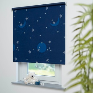 LIEDECO, Liedeco Springrollo »Sternenhimmel«, verdunkelnd, mit Bohren, freihängend, Rollowelle 36 mm, starke Feder, Liedeco Springrollo »Sternenhimmel«, verdunkelnd, mit Bohren, freihängend, Rollowelle 36 mm, starke Feder