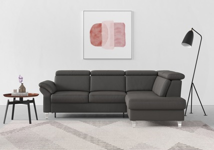 sit&more Ecksofa, inklusive Kopfteilverstellung und Federkern
