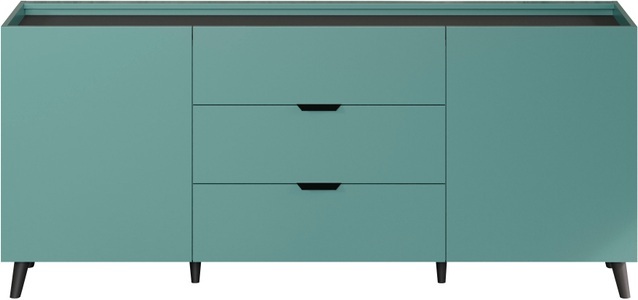 Trendteam, andas Sideboard »Mikkeline«, (1 St.), matt, B / H: ca. 181 / 60 cm, TV-Schrank, blau, türkis, andas Sideboard »Mikkeline«, (1 St.), TV-Schrank, B / H: 180 / 82 cm