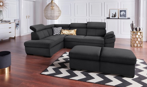 exxpo - sofa fashion Ecksofa, inklusive Kopfteil- und Armteilverstellung, wahlweise mit Bettfunktion