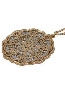 J.Jayz Kette mit Anhänger »Goldfarbenen Flower«, mit Glasstein