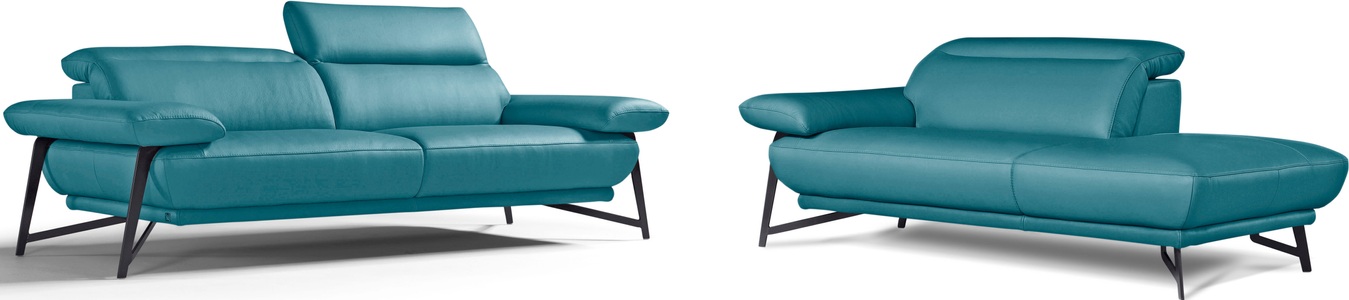 Egoitaliano, Egoitaliano Polstergarnitur »Anais«, Set: bestehend aus Sofa und Ottomane, inkl. Kopfteilverstellung, Egoitaliano Polstergarnitur »Anais, Design mit hohem Sitzkomfort für mehr Bequemlichkeit«, Set: bestehend aus Sofa und Ottomane, inkl. Kopfteilverstellung