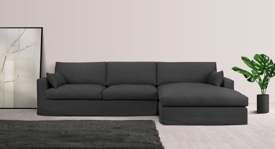 LeGer Home by Lena Gercke, LeGer Home by Lena Gercke Ecksofa »Sölve«, mit optischer Husse, weicher Sitzkomfort, LeGer Home by Lena Gercke Ecksofa »Sölve L-Form«, mit optischer Husse, weicher Sitzkomfort