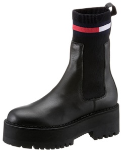 TOMMY JEANS, Tommy Jeans Chelseaboots »TAMY HIGHER - 2A CHELSEA«, mit elastischem Schaft, 