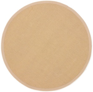 carpetfine, carpetfine Sisalteppich »Sisal«, rund, 5 mm Höhe, carpetfine Sisalteppich »Sisal«, rund, 5 mm Höhe, mit farbiger Bordüre, Anti-Rutsch Rückseite