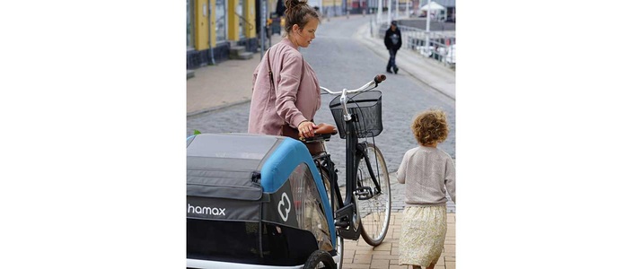 Hamax, Avenida Twin Fahrradanhänger, Hamax Veloanhänger Avenida Twin Petrol | 102 × 78 × 100 cm