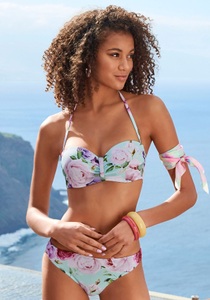 Lascana, LASCANA Bügel-Bandeau-Bikini, bedruckt aus Strukturware, 
