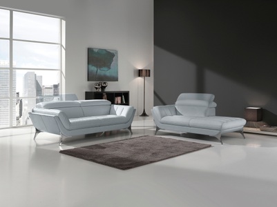 Egoitaliano, Egoitaliano Polstergarnitur »Sueli«, (Set), bestehend aus Sofa und Recamiere, Kopfteilverstellung, Bezug Leder, Egoitaliano Polstergarnitur »Sueli«, (Set), bestehend aus Sofa und Recamiere, Kopfteilverstellung, Bezug Leder