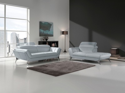Egoitaliano, Egoitaliano Polstergarnitur »Sueli«, (Set), bestehend aus Sofa und Recamiere, Kopfteilverstellung, Bezug Leder, Egoitaliano Polstergarnitur »Sueli«, (Set), bestehend aus Sofa und Recamiere, Kopfteilverstellung, Bezug Leder