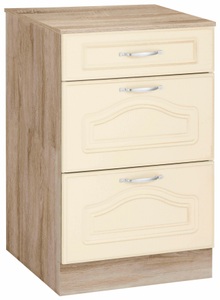 wiho Küchen, wiho Küchen Unterschrank »Linz«, 50 cm breit, wiho Küchen Unterschrank »Linz«, 50 cm breit, mit 2 grossen Auszügen, in Landhaus-Optik