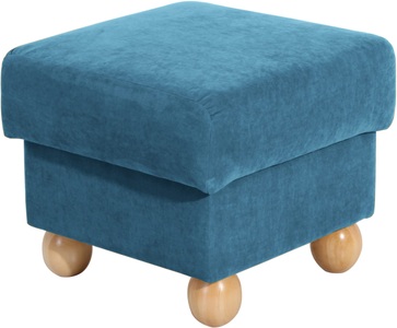 MAX WINZER, Max Winzer® Hocker »Malmö«, mit Holz-Kugelfüssen, Max Winzer® Hocker »Malmö«, mit Holz-Kugelfüssen