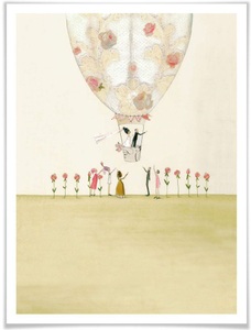 Wall-Art, Wall-Art Poster »Hochzeit Deko Heissluftballon«, Heissluftballon, (1 St.), Wall-Art Poster »Hochzeit Deko Heissluftballon«, Heissluftballon, (1 St.), Poster ohne Bilderrahmen