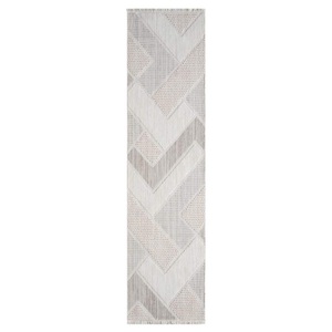 Carpet City Teppich »LINDO 8877«, rechteckig, Kurzflor, Hochtief-Muster/ 3D-Effekt, Fransen, Boho-Stil, Wohnzimmer