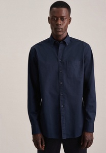 Seidensticker, Casual Hemd Regular Fit Langarm Uni Herren Dunkelblau 50, 