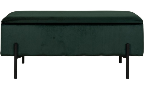undefined, House Nordic - Bank Watford - Dunkelgrün und Schwarz, House Nordic Bank Watford 36.5 x 95 x 46 cm, Dunkelgrün