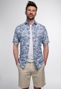 Eterna, ETERNA KURZARM HEMD REGULAR FIT UPCYCLING SHIRT OXFORD BLAU/WEISS, Eterna Kurzarmhemd »REGULAR FIT«