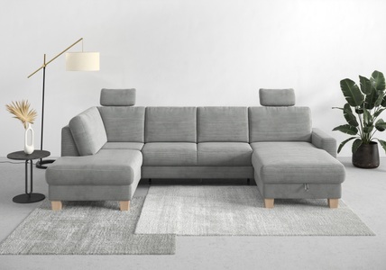 Home affaire Wohnlandschaft »Summer«, mit oder ohne Bettfunktion und Bettkasten, Cord-Bezug