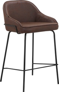 LEONIQUE, Leonique 4-Fussstuhl »Puant«, 2 St., Luxus-Microfaser, mit Stoff aus Polyester/recyceltem Polyester, Sitz und Rücken gepolstert, schwarze Metallbeine, in verschiedenen Bezugsqualitäten und Farbvarianten erhältlich, Sitzhöhe 65 cm, Leonique 4-Fussstuhl »Puant«, 2 St., Luxus-Microfaser, mit Stoff aus Polyester/recyceltem Polyester, Sitzhöhe 65 cm
