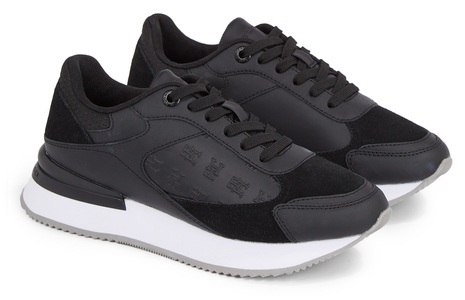 Tommy Hilfiger, Tommy Hilfiger Keilsneaker »ELEVATED EMBOSSED RUNNER«, mit gepolstertem Schaftrand, 