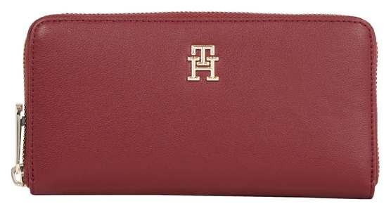 Tommy Hilfiger, Tommy Hilfiger Geldbörse »POPPY PLUS LARGE ZA«, mit TH-Monogramm vorne, 